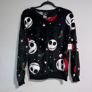 Jack Skellington Fuzzy Sweater (NWT)